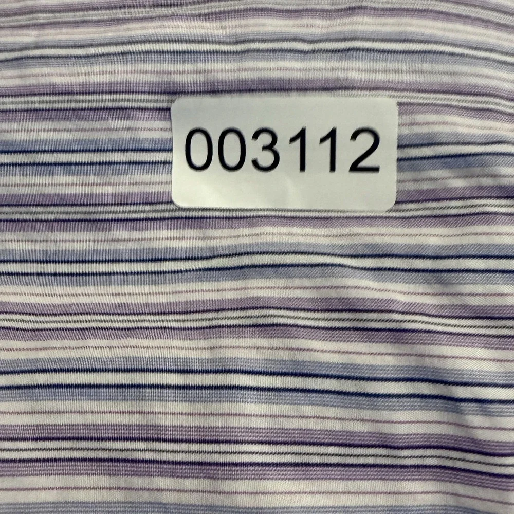 Banana Republic Dress Shirt Mens Medium 15.5 Blue Stripe‎ Slim Fit Button Down